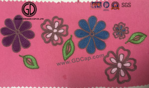 Beautiful Flower Pattern Lovely Logo Embroidery for Pocket, Cap & Clothing