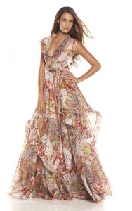 Silk Chiffon Digital Printed Fabric Dress, Silk Garment, Apparel